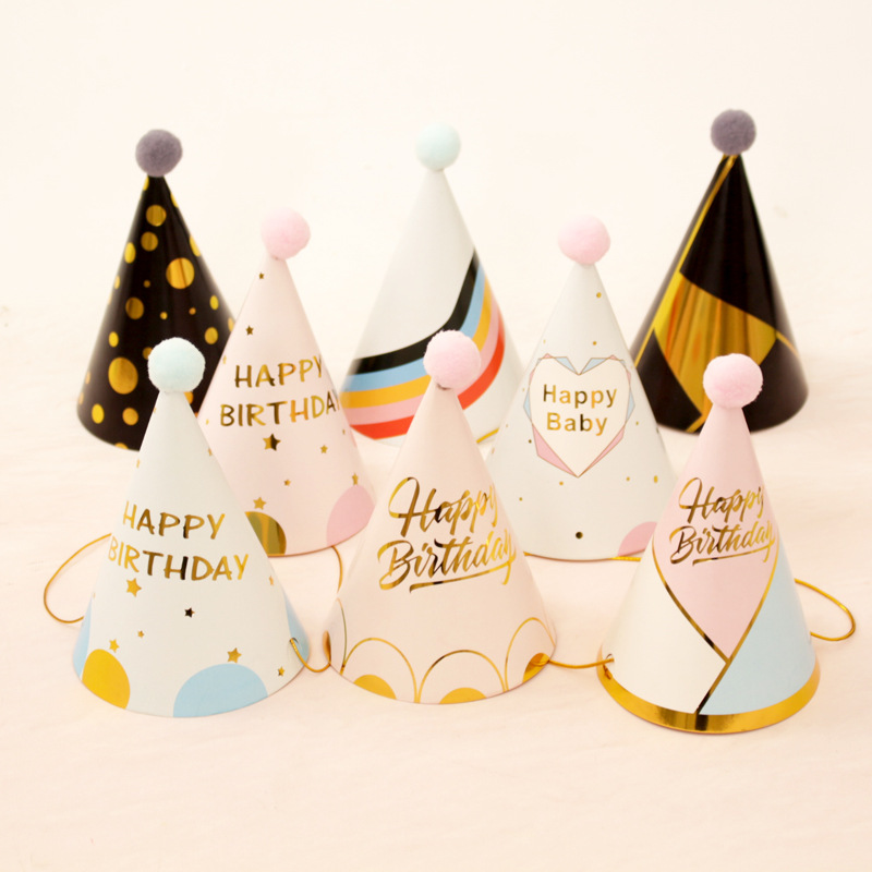 Liecheng Yan Chuan Birthday Paper in ins Детская новогодняя вечеринка навыки продукции для вечеринок Mao Ball Cake Шляпа