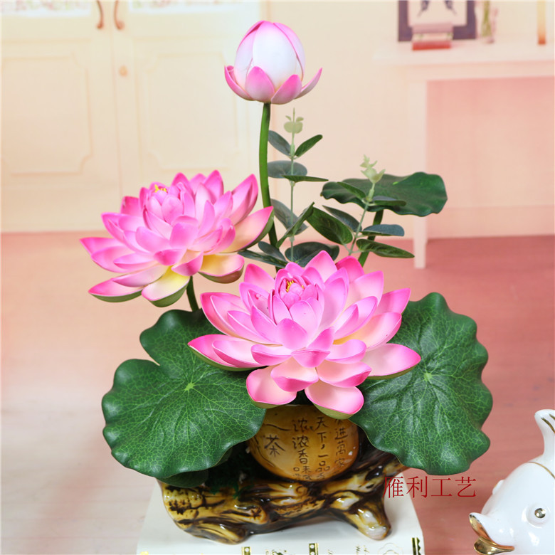 Искусственные лотосы, комплект для гостиной, декоративные цветы из пены