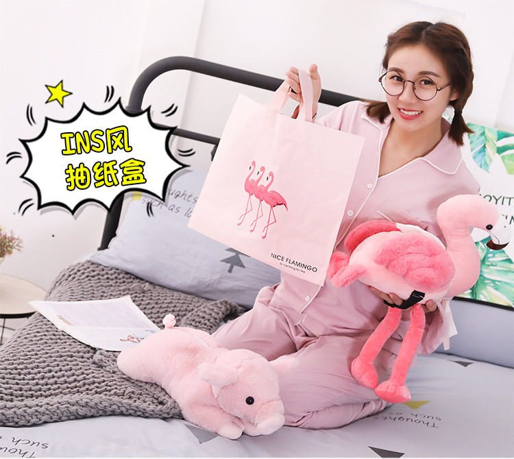 Ins картонная коробка Flamingo Happy Pig Tempue Установка дома ежедневно предметы первой необходимости плюшевая ткань ткани для розыгрыша девушек