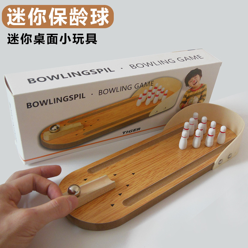 迷你保龄球 Деревянная настольная игра, игрушка из натурального дерева, семейный стиль