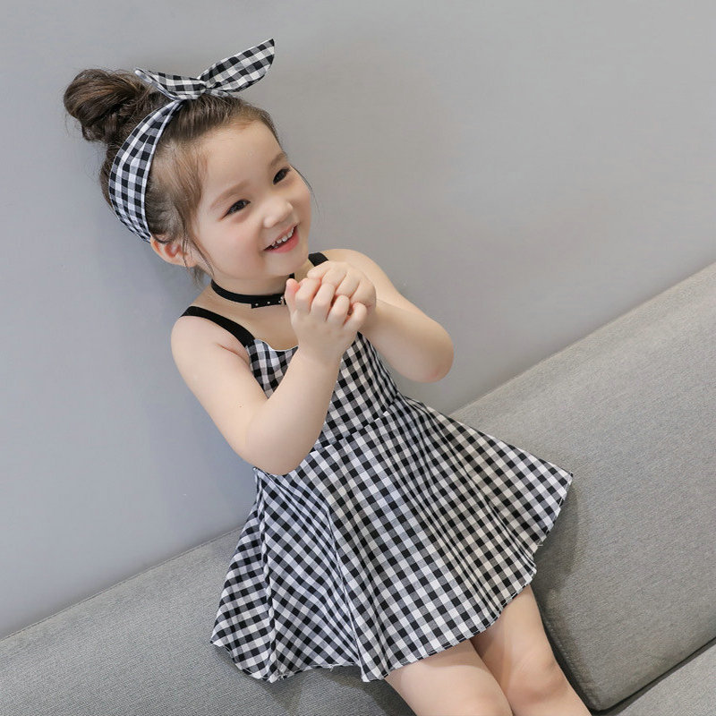 Летняя одежда, приталенное платье, детская одежда, 2-7 лет