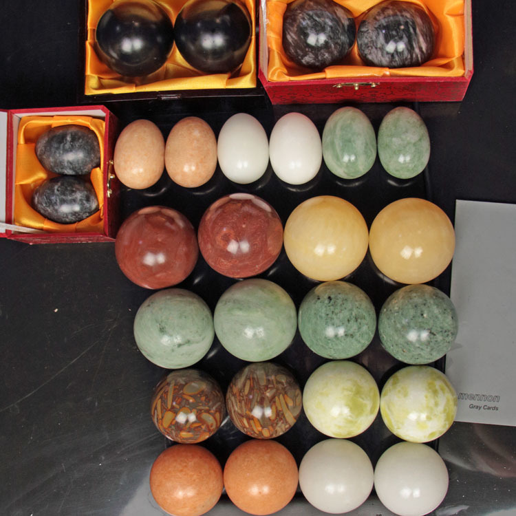 Jade Fitness Handball Han White Jade Marble Yellow Jade Stone Ball, чтобы придать пожилым людям подарок натуральный каменный мяч оптом