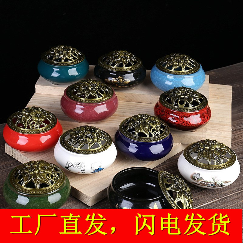Celadon Ceramic Burner Gurner Обитая буддийские поставки Xiangxiang Dao Dao Sandalwood Crash Crash Kiln Изменить маленькое изготовитель печи оптом