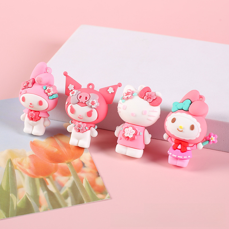 Sanrio, большой мультяшный брелок, подвеска с аксессуарами ручной работы