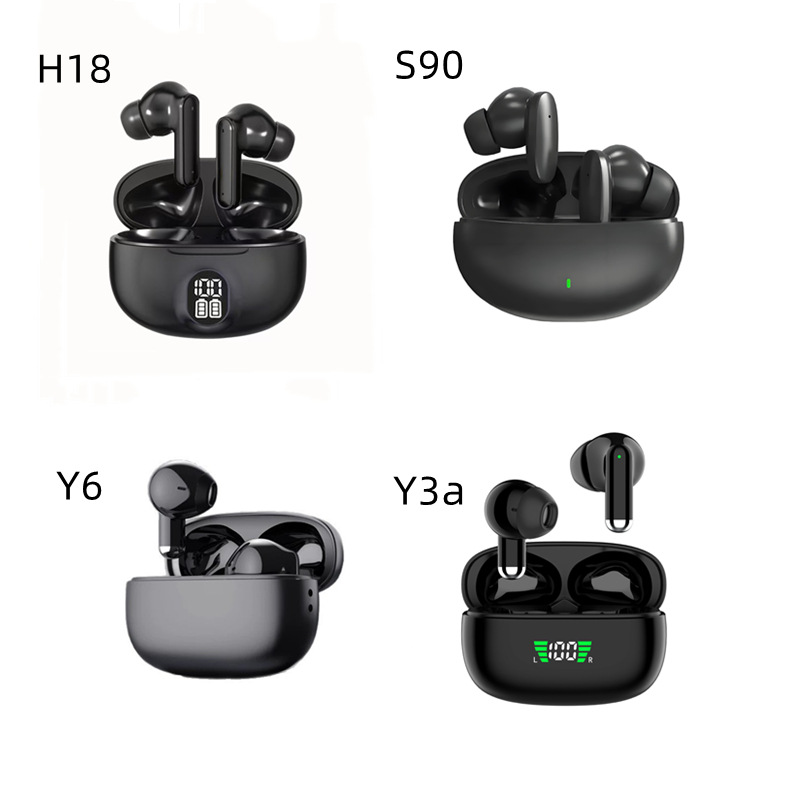 Huaqiangbei Digital Y6 Bluetooth-гарнитура с шумоподавлением Цифровой дисплей Супер длительный срок службы батареи Беспроводная гарнитура H18 Bluetooth Source Factory