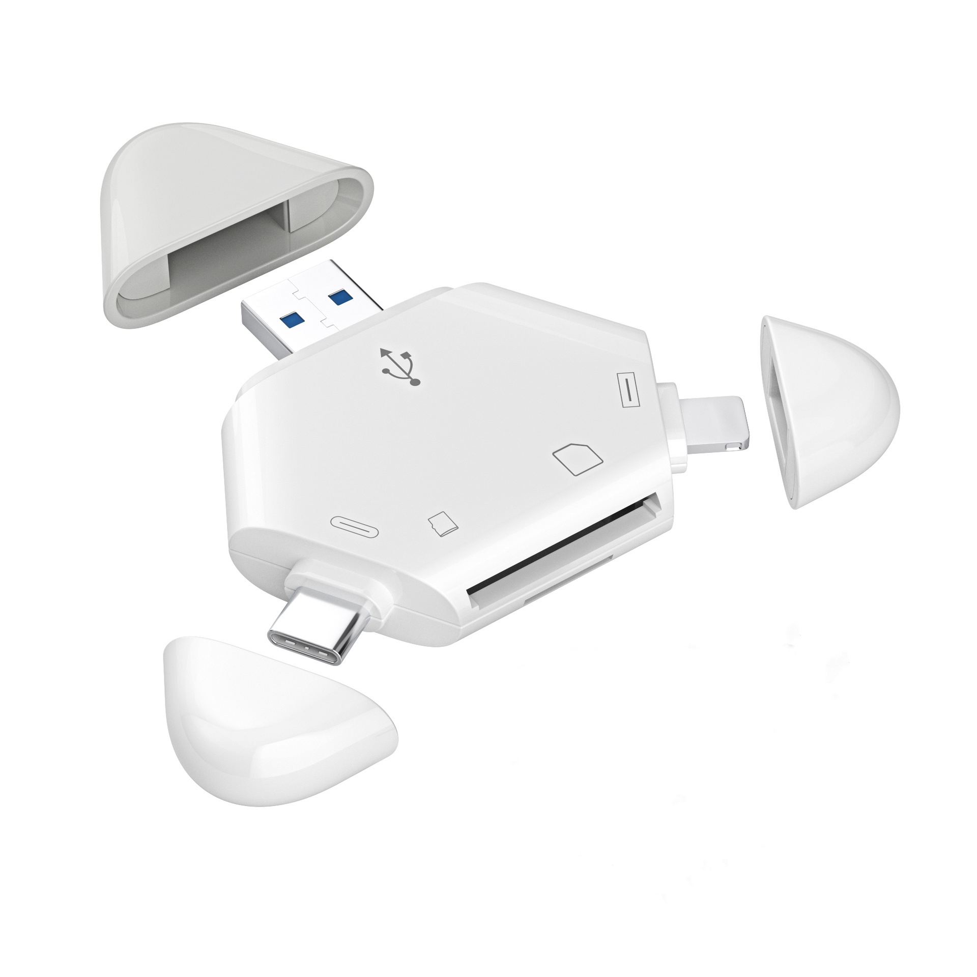 Читатель Magnetic Card подходит для Apple Mobile Phone/Type-C/USB-компьютер Android Tablet SD/TF OTG Reader Reader