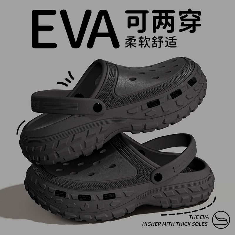(Оптовые продажи), модные нескользящие износостойкие тапочки в стиле Crocs, повседневные пляжные мюли на платформе, подходят для носки на улице, популярно в интернете