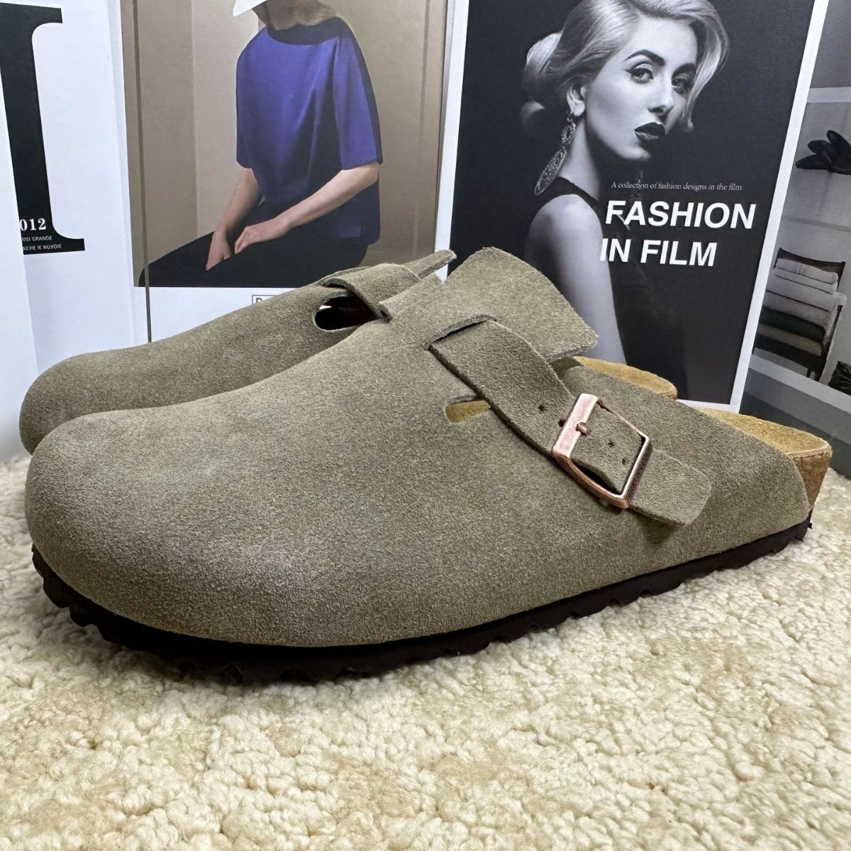 Комфортная обувь в стиле Birkenstock Boston на платформе подходит для мужчин и женщин, (в наличии на складе), из натуральной кожи, закрытый носок