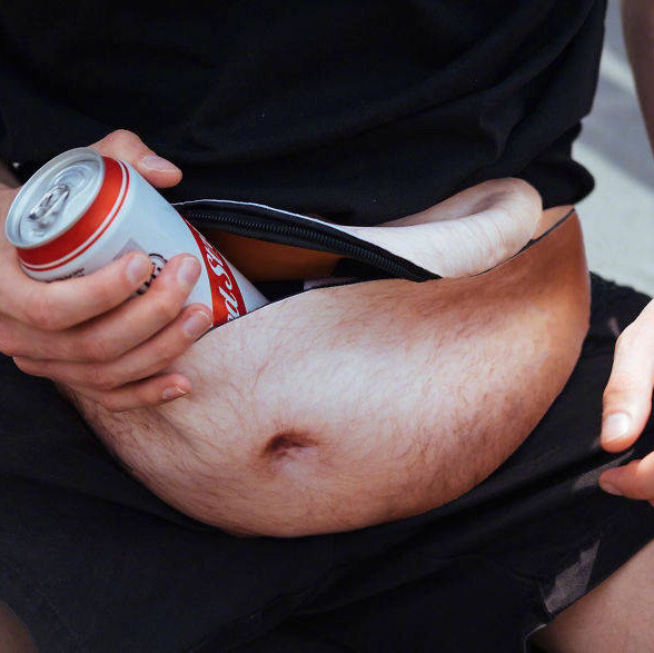 Dadbagw Creative и Strange Belly Belly Big Bags Satch Sags Anti -Harassing Beer Pack Puck Pu Belly Base