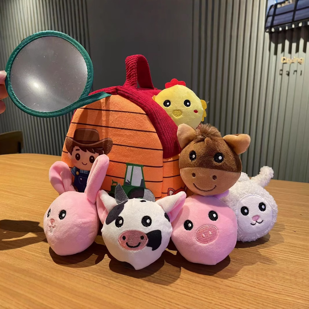 Плюшевая игрушка для младенца, маленькая ферма для раннего возраста, кукла