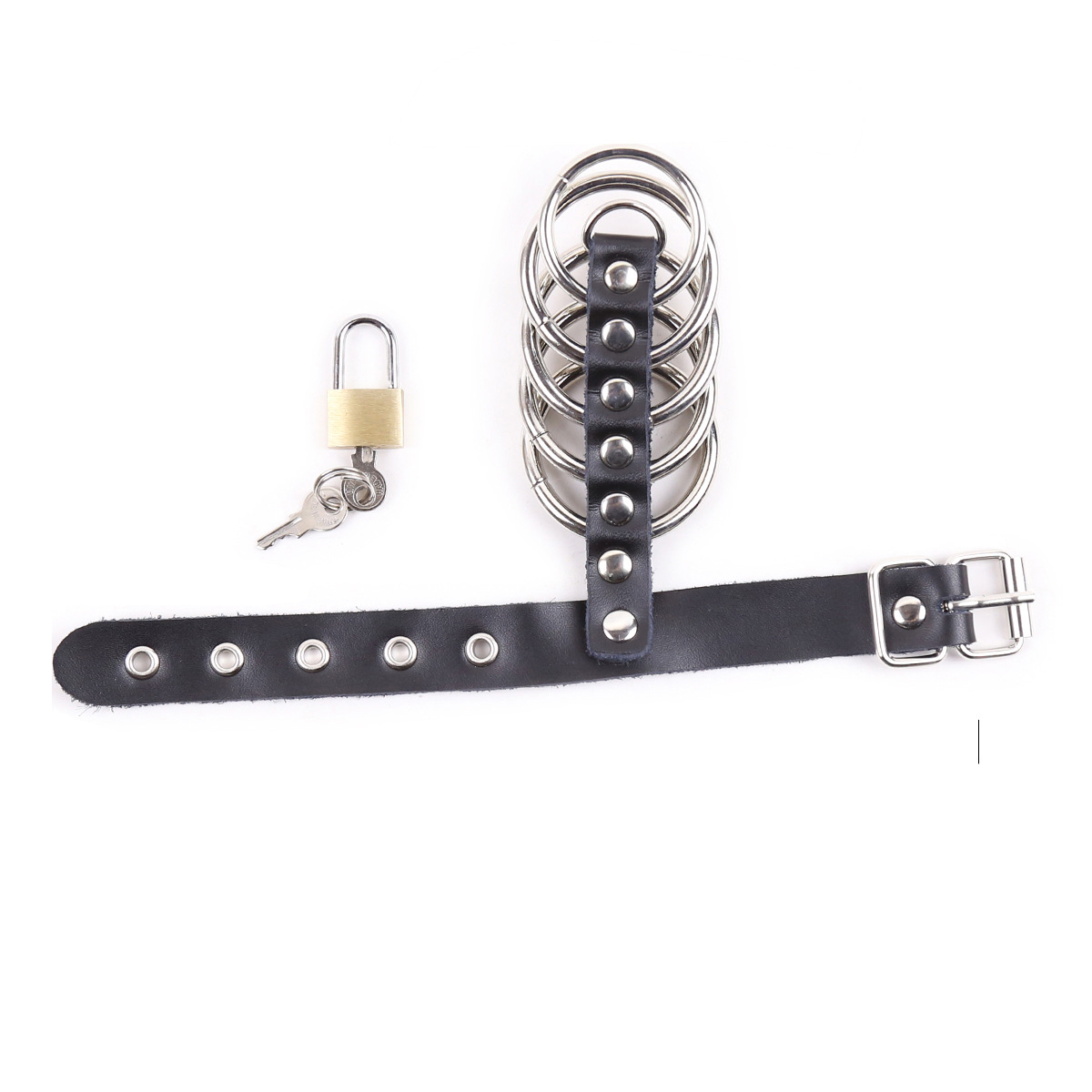 Yiwu Factory для взрослых секс -игрушки для мужчин для рабства JJ Ring Sex Products Носить кожа Bird Cage Leather Lock Ring