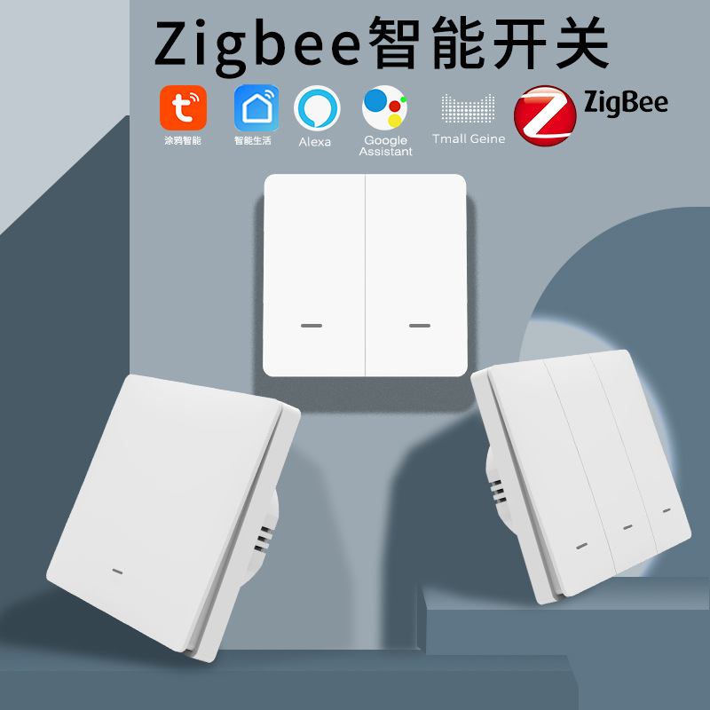 Graffiti Zigbee Single -Sero -fire Universal Button Switch Smart Home Удаленный Alexa Switch