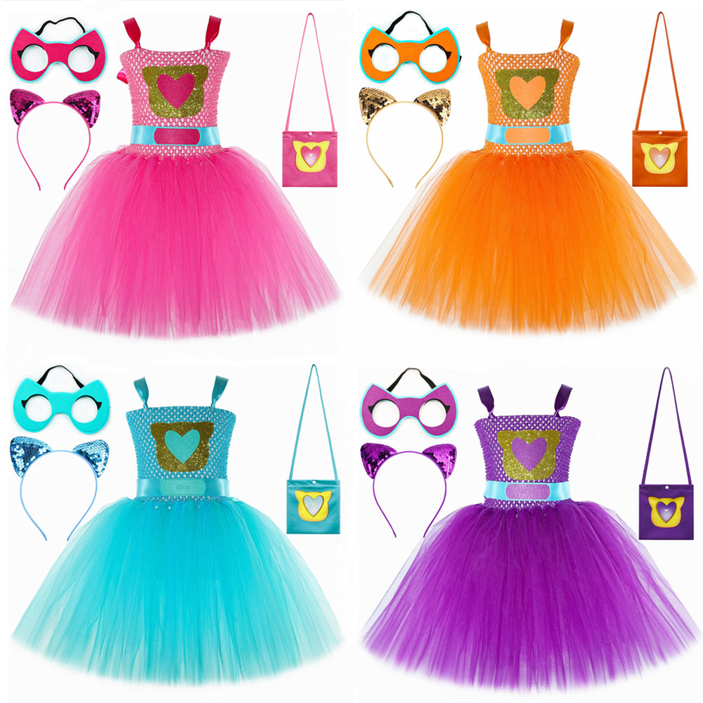 Сестрая новая суперкитти Super Cat Dress Детская мультфильма сетка