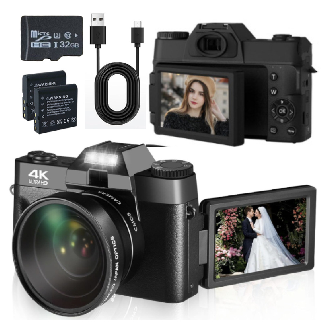 4K HD 75 миллионов ретро Wi-Fi Digital Micro-Single Camera Flip Screen 16x Zoom Anti-Shake Camera