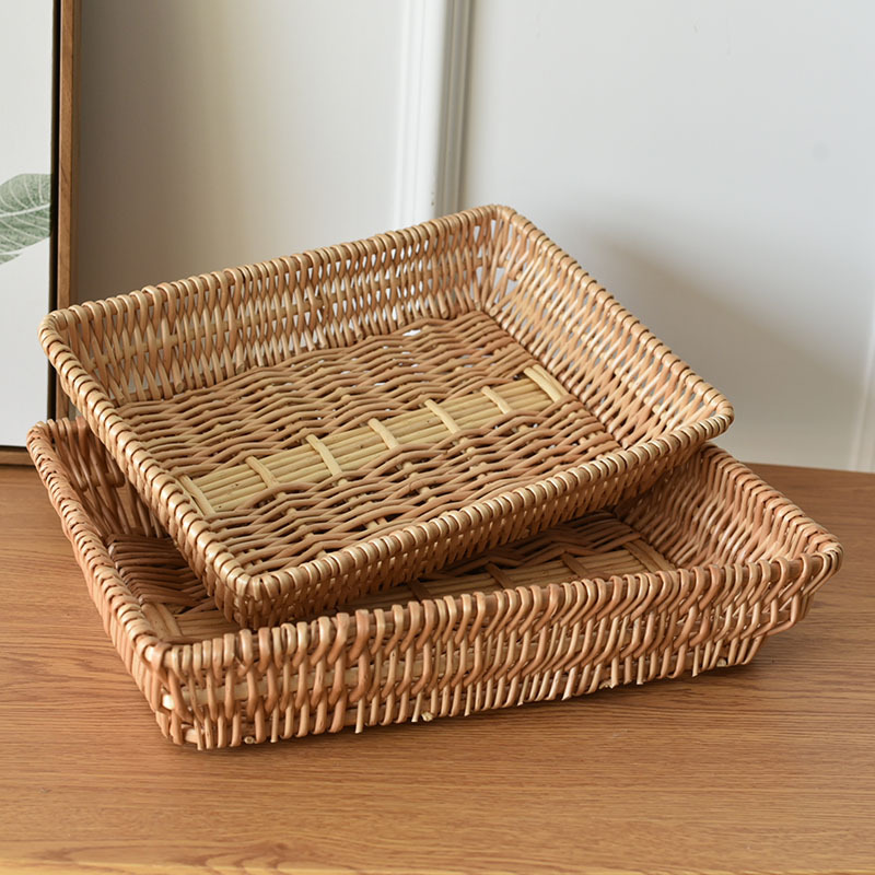 Редактор Редакция ротана, редактор Willow Bamboo Buns Base Water Water Fruit, хранение корзина корзина мусора закуски для хлеба для хлеб