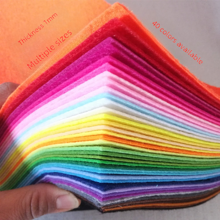 (Оптовые продажи), флисовые поделки из бумаги для детского сада, DIY, 1mm, 20 цветов, 40 цветов
