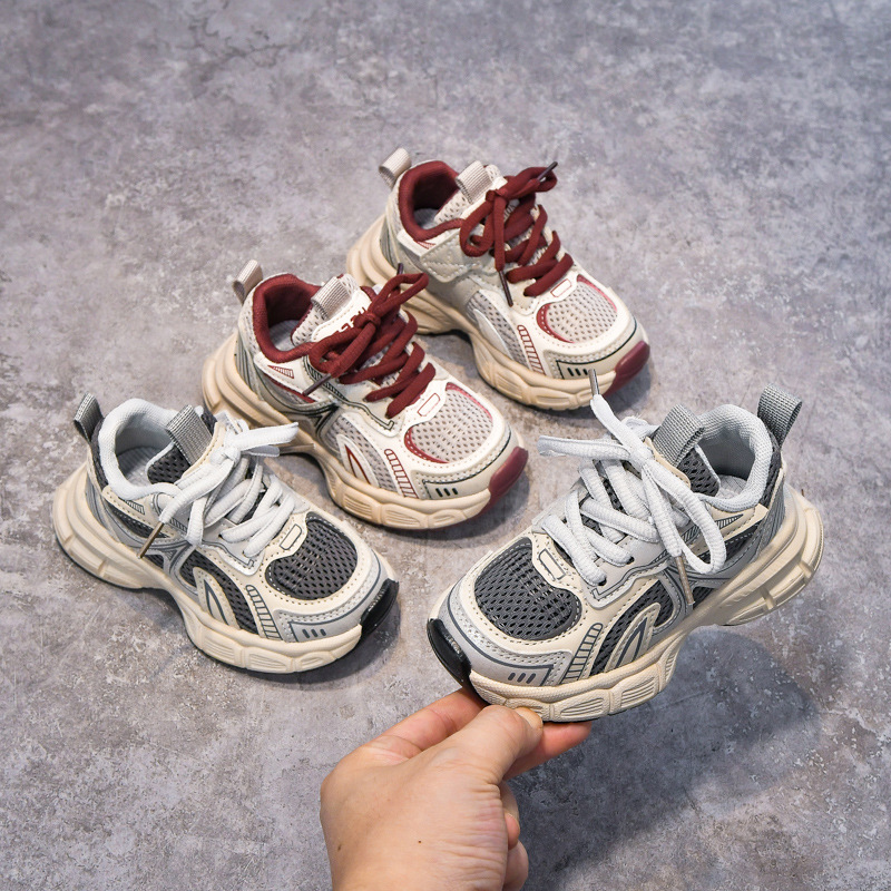 (Трансграничная торговля), повседневные демисезонные детские беговые кроссовки для мальчиков, модель весна/осень 2026 года, тренд сезона, подходят для подростков
