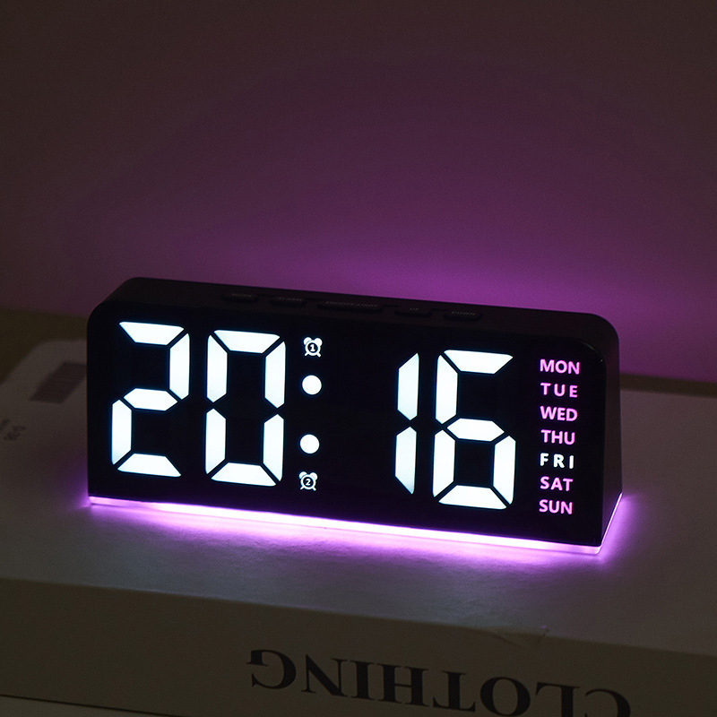 Трансграничные инновационные светодиодные цифровые часовые часы Aura Light Date Table многофункциональные цифровые будильники GH8033