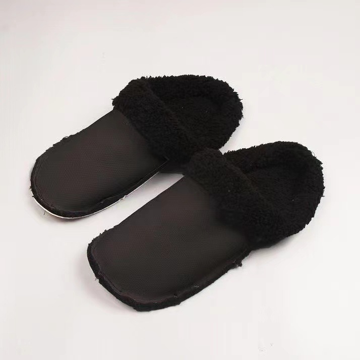 Тапочки в стиле Crocs, утепленный зимний съемный съёмный вкладыш, бархатные универсальные бахилы, увеличенная толщина