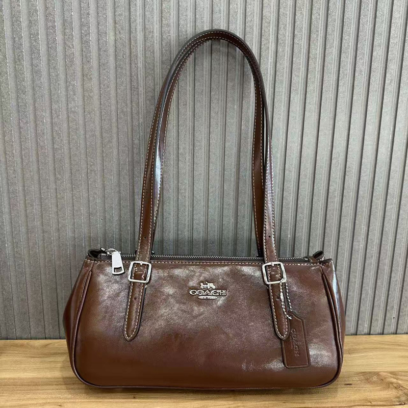 Новая женская сумка Asher из вощеной воловьей кожи Coach C's для поездок на работу и на плечи, портативная сумка-подушка для боулинга