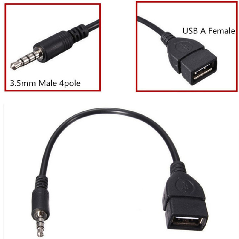 Auto 3.5 Rotor USB Mother Rottion Line Aux3.5 Car OTG Audio Cable Aux для USB Mother Head Unk Connection