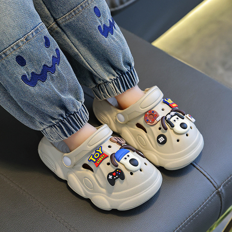 Детские тапочки в стиле Crocs подходит для мужчин и женщин, дорожная мультяшная милая мягкая детская сумка, подходят для подростков, закрытый носок