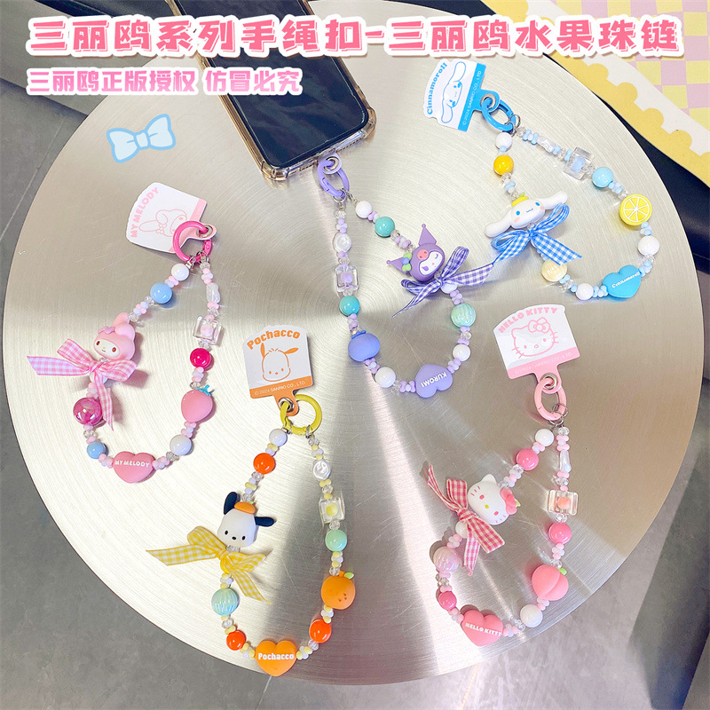 Sanrio, hello kitty, мультяшный чехол для телефона, брелок, ручная роспись