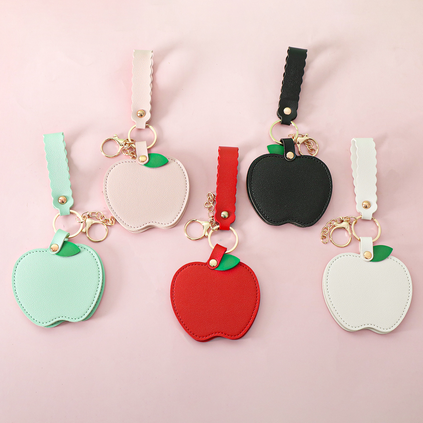 Apple, полиуретановое зеркало, защитный брелок, защитная застежка, сумка, полиуретановый аксессуар, простой и элегантный дизайн