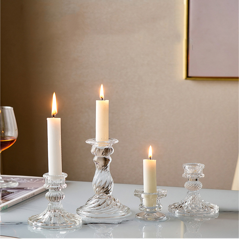 Европейская простая ins ins wind glass candle creative home swing home home pox base base romantic stoble candid chandle