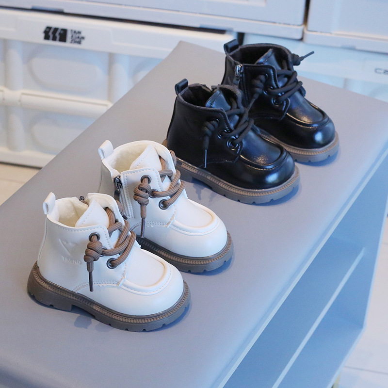 Martens, зимние детские утепленные короткие сапоги для раннего возраста, 0-3 лет