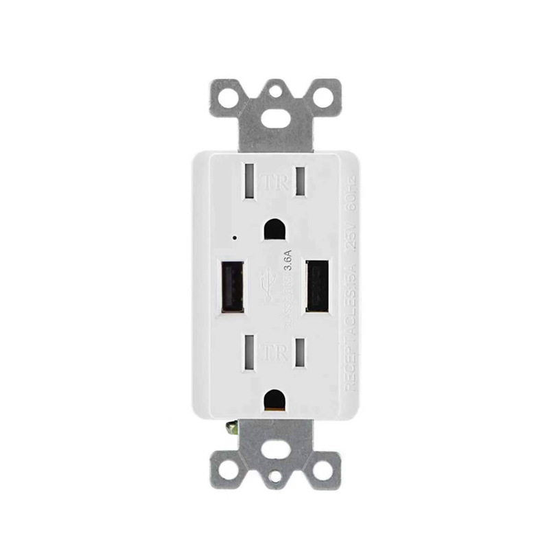 Американский стандарт, сертифицированная UL USB-розетка, бытовой источник питания, USB-розетка