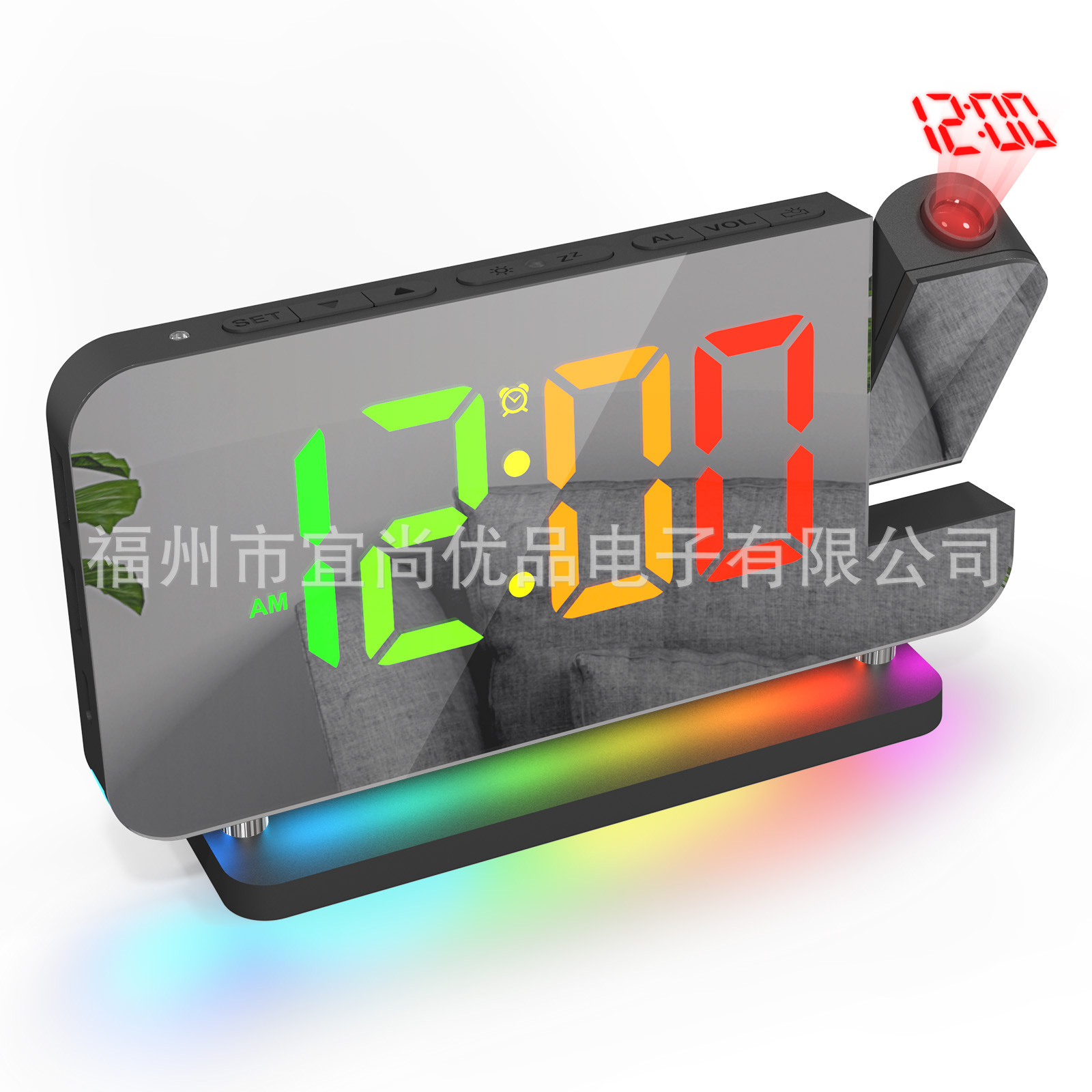 Amazon Cross -Bordder New RGB красочные светодиодные электронные часы красочные ночные легкие световые будильники.