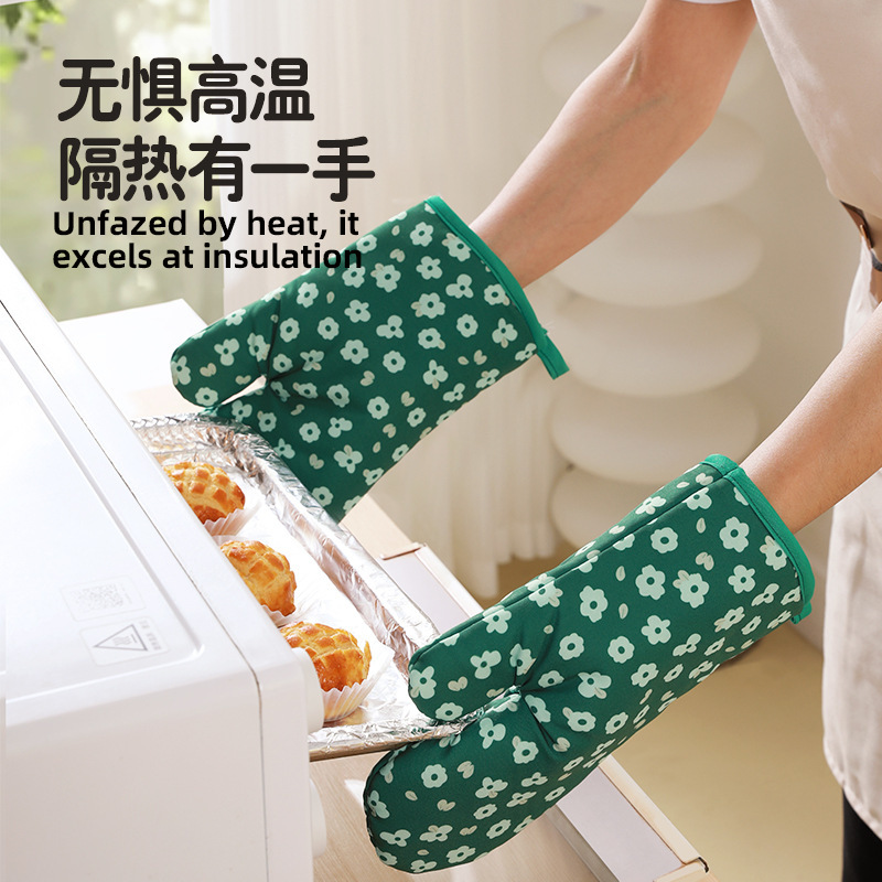 Оваженные перчатки плюс хлопчатобумажная перчатка для печи Home Kitchen Gloves Gloves Pag Triangular Pot Hande