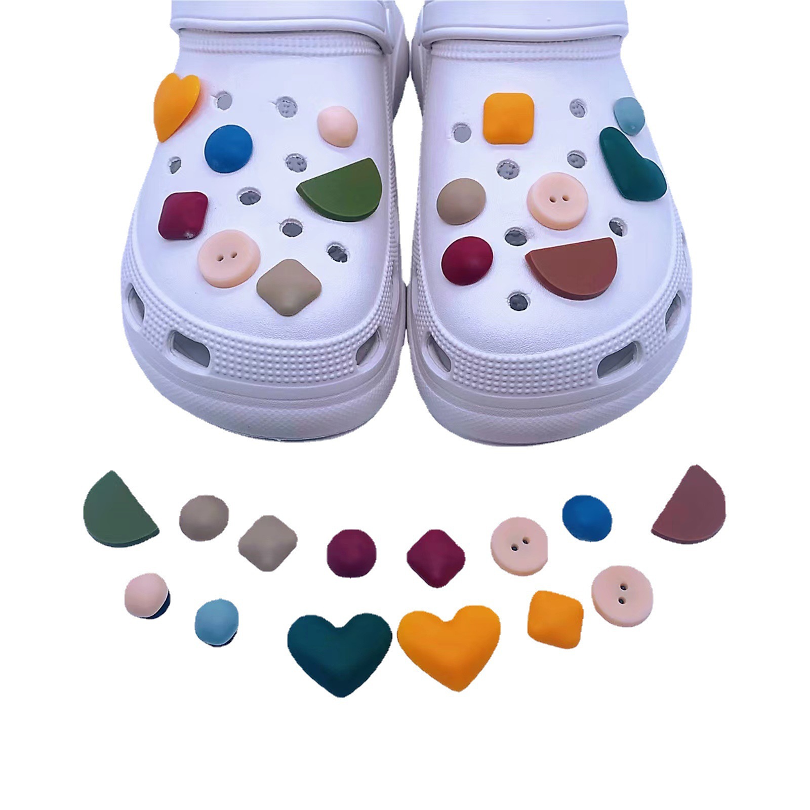 (Оптовые продажи), тапочки в стиле Crocs, аксессуары, пряжка для обуви, геометричный аксессуар, DIY, простой и элегантный дизайн