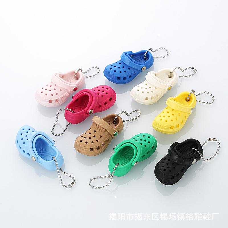 Маленькие тапочки в стиле Crocs, милый брелок, трехмерная пряжка для обуви, DIY