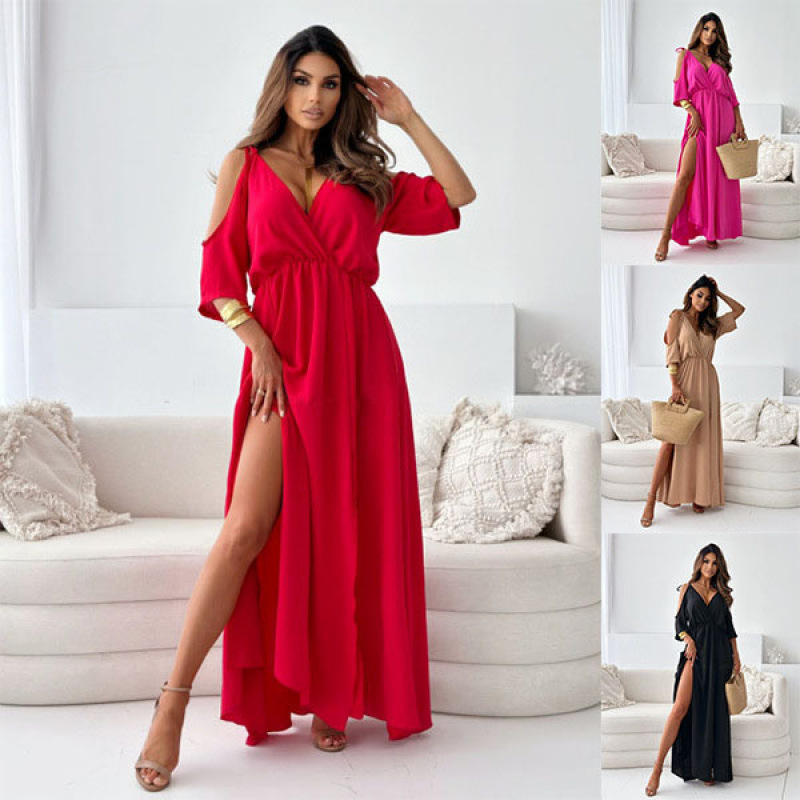 Сексуальное платье, Aliexpress, европейский стиль, эффект подтяжки, V-образный вырез