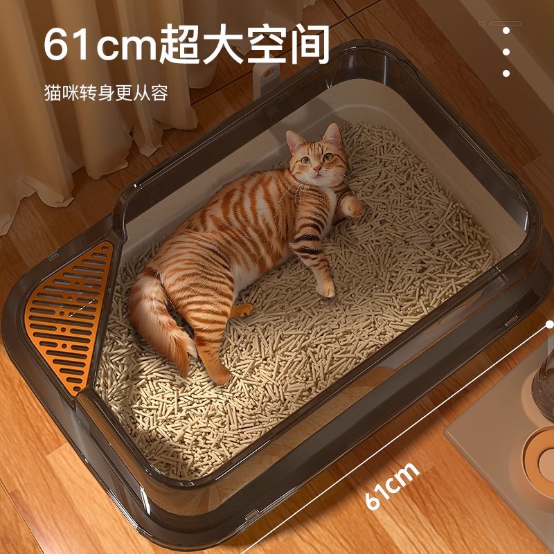 Супер крупные кошки песчаные горшки для кошачья туалетная песчаная горшка Большой анти -сплайрованный кошачий песчаный бассейн