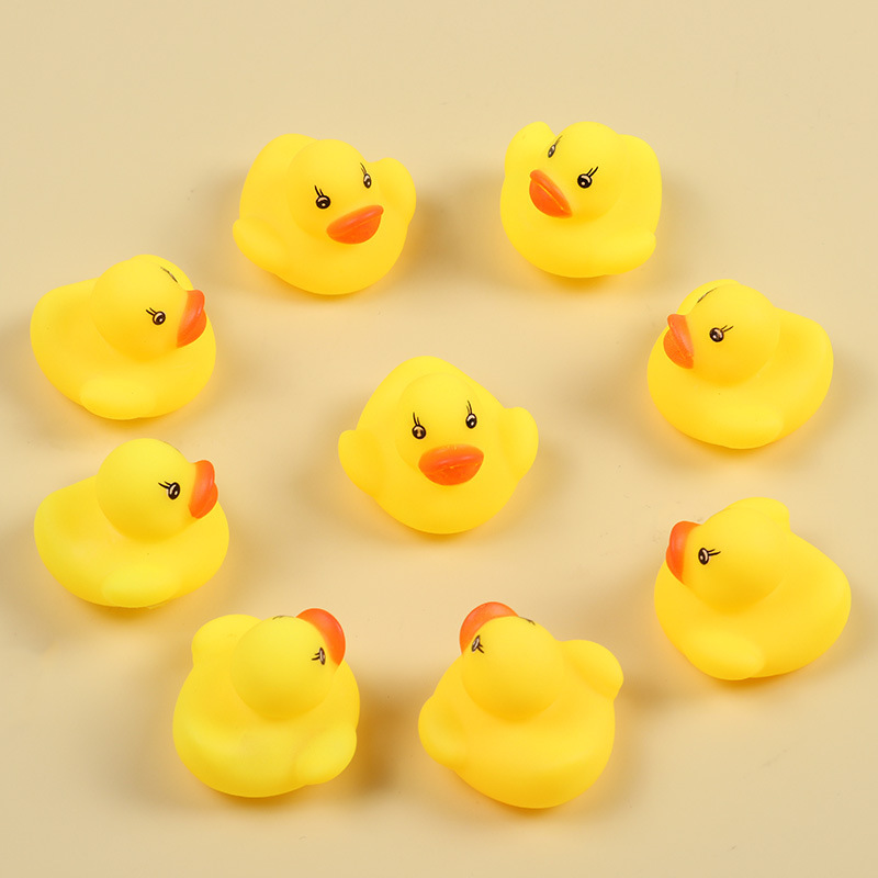 B.Duck, маленькая игрушка для игр в воде для ванны из пластика, антистресс, издает звуки, утка
