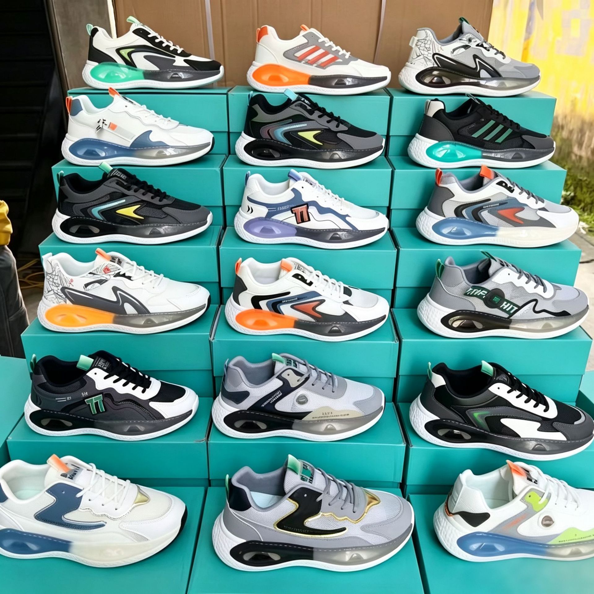 Fujian Jinjiang Shoes Quanzhou Спортивная обувь Мужская обувь Повседневная обувь Разная обувь Бег Jianghu Stall Shoes Оптовая продажа, самовывоз