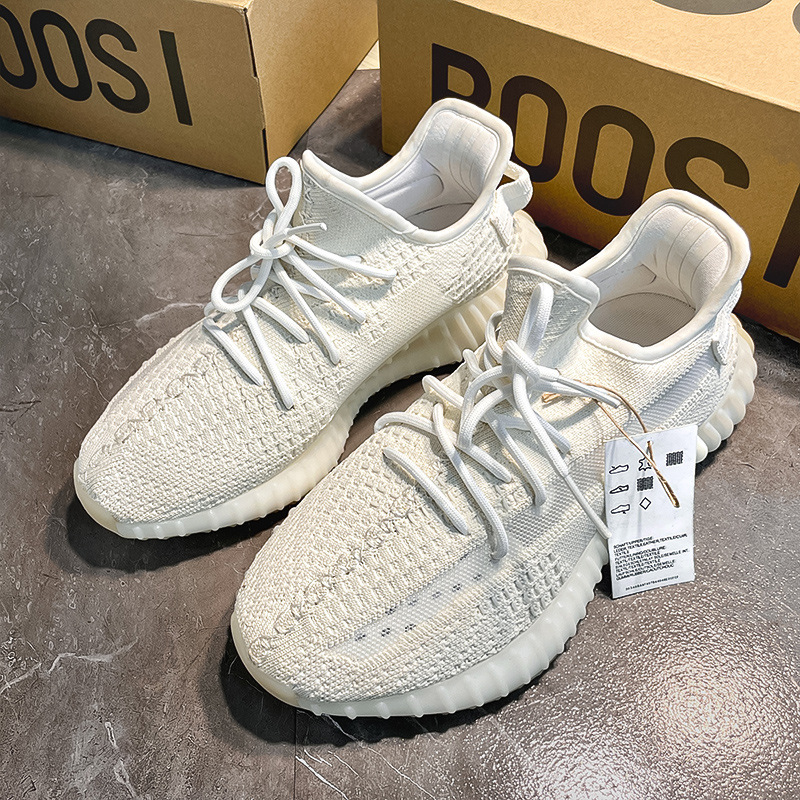 Yezi Yeezy Coconut Shoes 350 Pure White Ice Cream Putian Authentic Star Summer Breathable Sneakers Мужчины