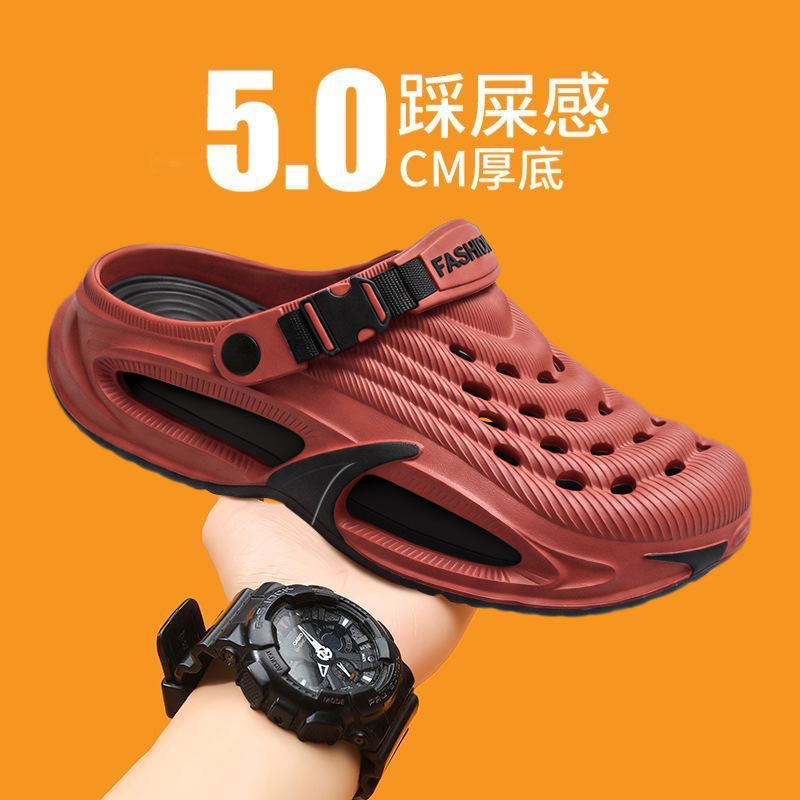 Тапочки в стиле Crocs, нескользящие босоножки, коллекция 2026 года, подходят для носки на улице, для влюбленных, закрытый носок