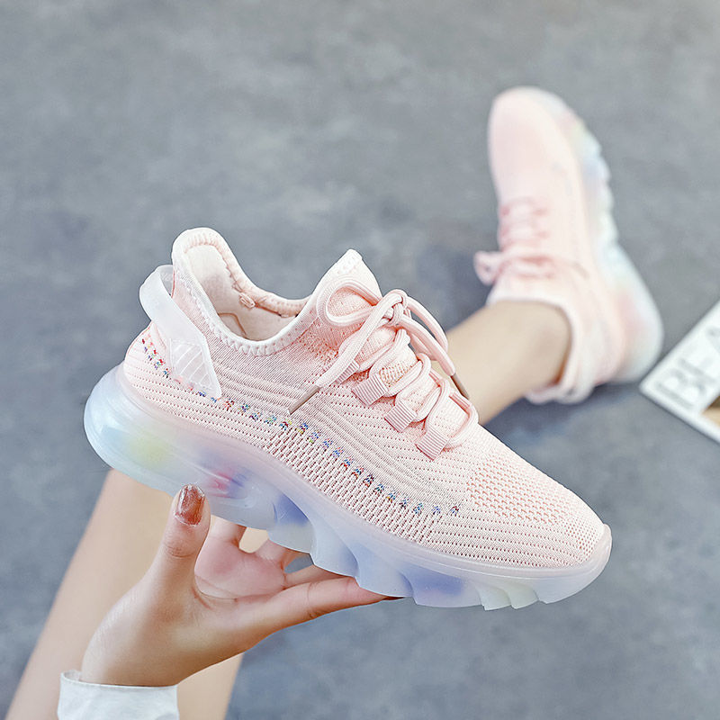Повседневные дышащие кроссовки, удобная обувь, созданы по технологии flyknit, женский стиль