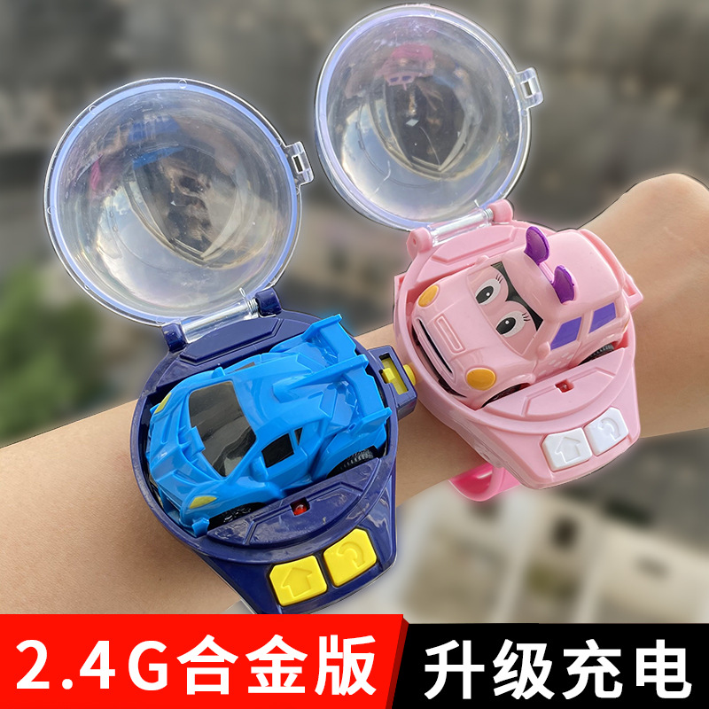 Детская игрушечная машина, часы, маленькая радиоуправляемая машина в гоночном стиле с зарядкой, дистанционное управление, популярно в интернете