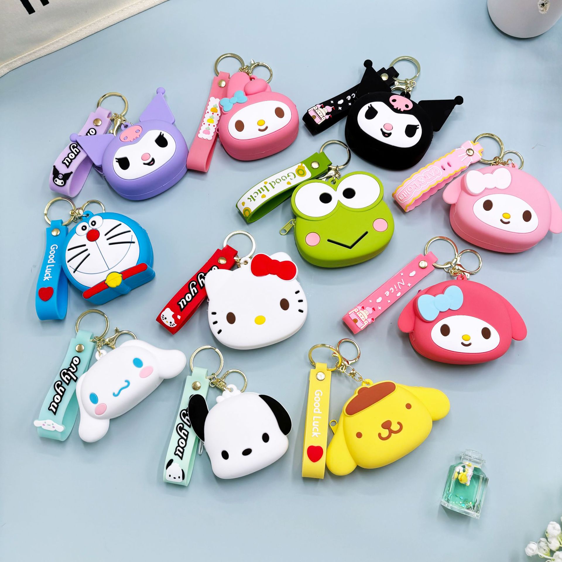 Sanrio, силиконовый детский мультяшный брелок, бумажник, кошелек, наушники, сумка-органайзер, Cinnamoroll