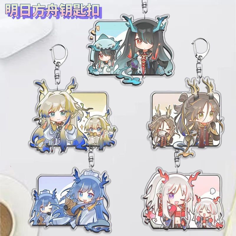 Веер Arknights, периферийный акриловый брелок Xi Nian Ling, игра, двухмерный мультфильм, анимация, школьная сумка, кулон