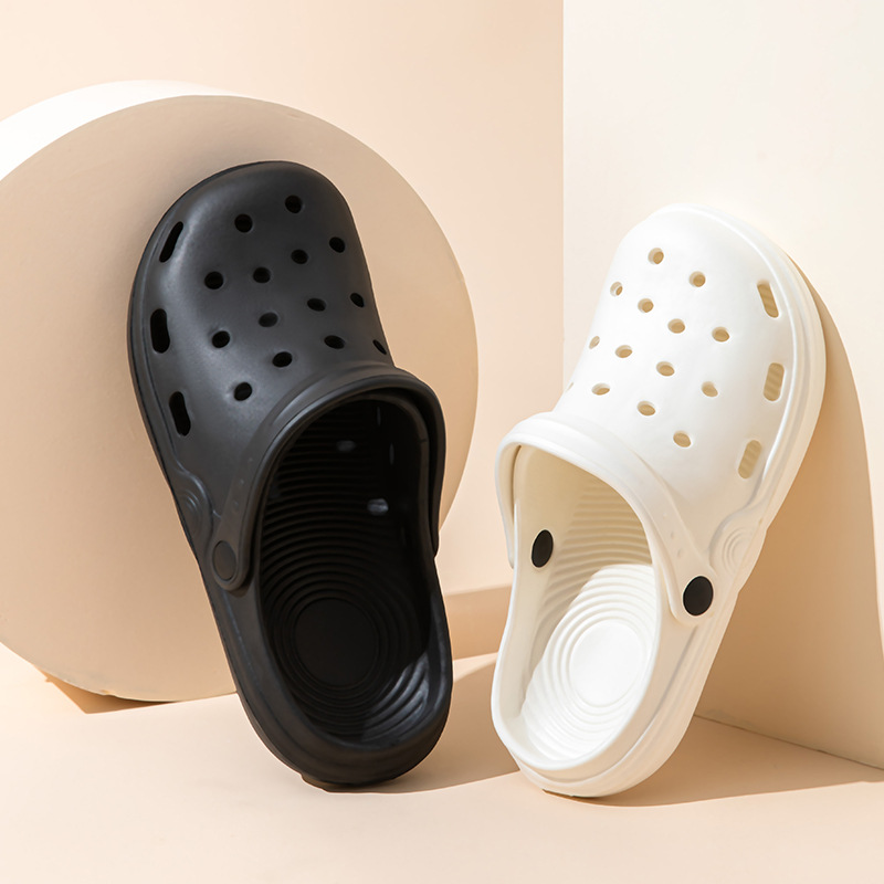 Летние ультрамягкие нескользящие легкие тапочки в стиле Crocs для плавания, подходят для носки на улице, мягкая подошва, для влюбленных, закрытый носок