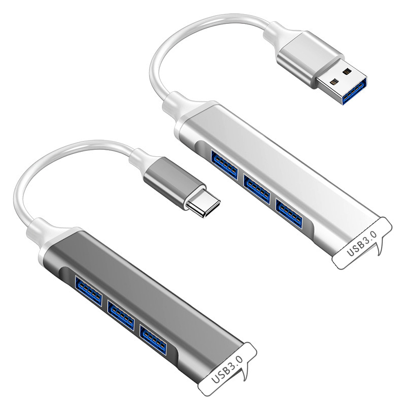 Type-C/USB четыре концентраторного центра SIMPAGE Расширение алюминиевого сплава OTG OTG HUB перетаскивает четыре расширения
