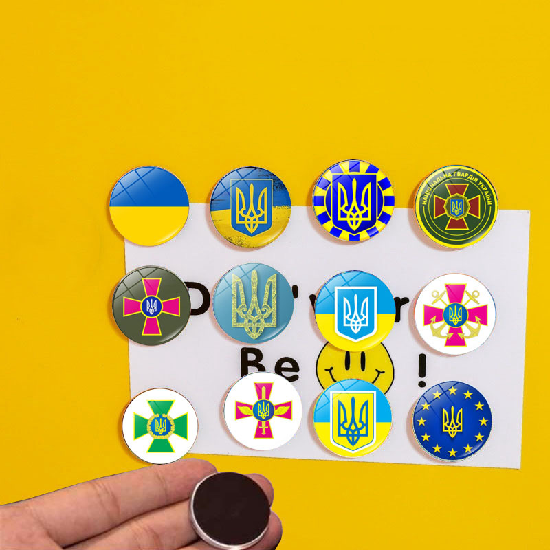 Стеклянный круглый магнитный магнит на холодильник, 25mm, подарок на день рождения