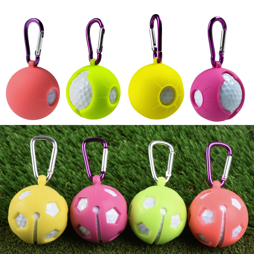Гольф мяч Set Golf Ball защитный рукав кремниевый клейный шарик зажим мини -пакет для хранения гольф походки