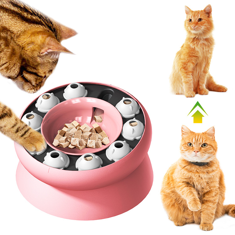 Новая домашняя кошка Amazon Self -Relief Slow Food Sweeware Cat Bowl Puzzle Feeder Healthy Feeding Pot